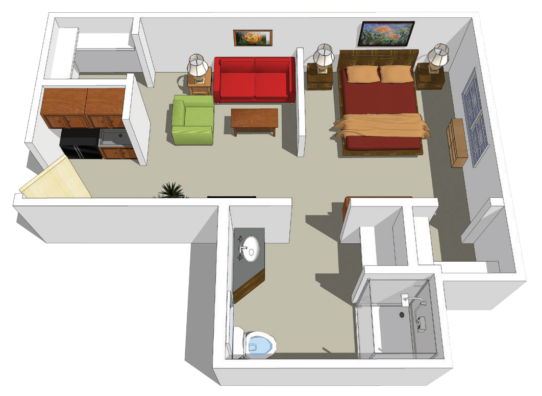 Oak floor plan